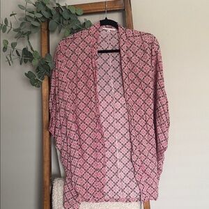 Victoria's Secret Pink Printed Open-Front Kimono Cardigan